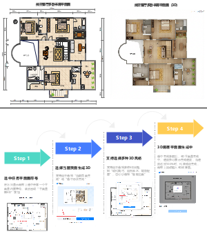 挑空客厅多卧书房平面图