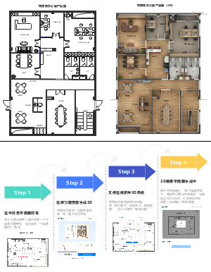 带楼梯办公室户型图