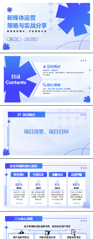 新媒体运营策略PPT模板