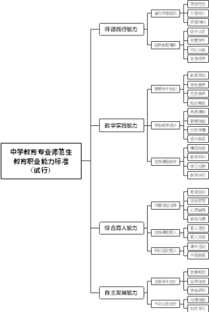 中学教育专业师范生教育职业能力标准（试行）