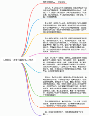 人物传记（披着花香的老人)作文