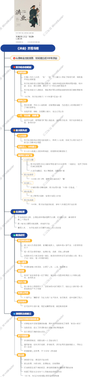 《洪业》思维导图