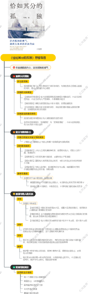 《恰如其分的孤独》思维导图