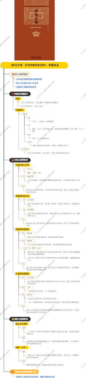 《有无之境：王阳明哲学的精神》 思维导图