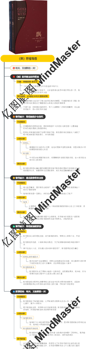《飘》思维导图