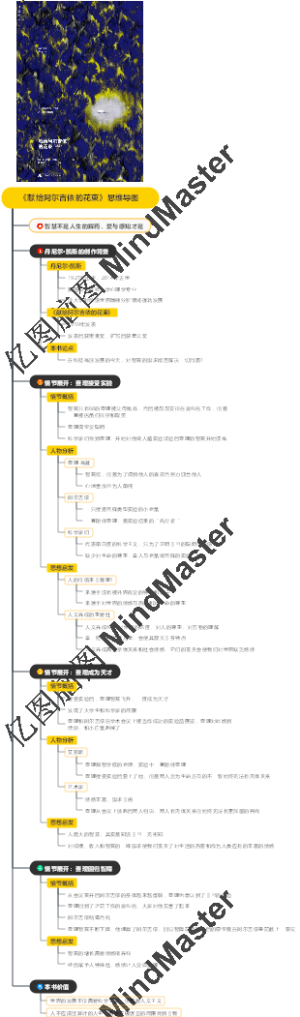《献给阿尔吉依的花束》思维导图