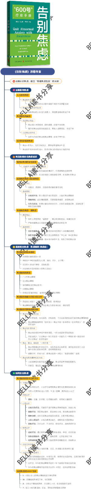 《告别焦虑》思维导图