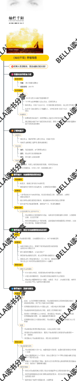 《灿烂千阳》思维导图