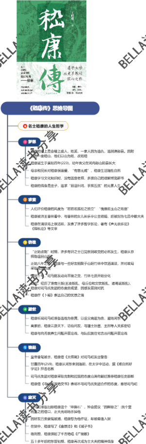 《嵇康传》思维导图