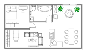单身公寓平面布局图