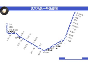 武汉地铁一号线线路图