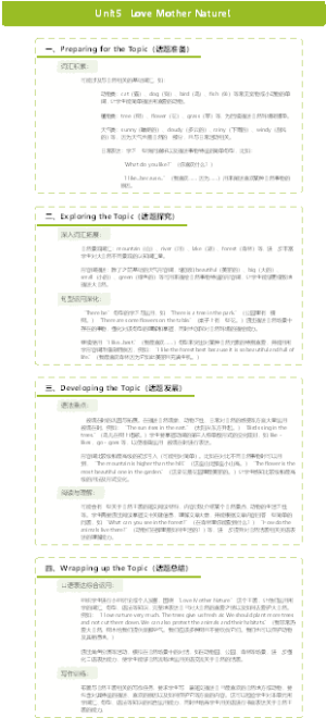 初中英语2024秋仁爱版Unit5   Love Mother Nature