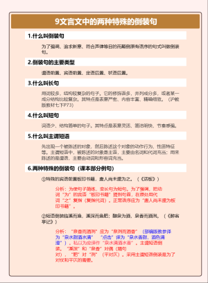 文言文中的两种特殊的倒装句