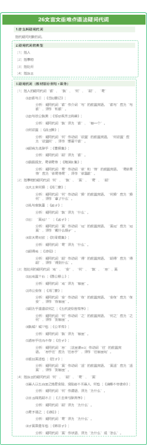 文言文重难点语法疑问代词