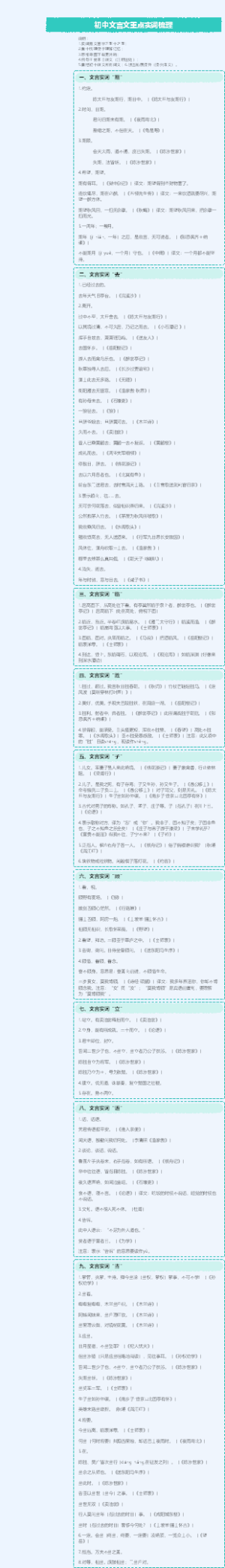 初中文言文重点实词梳理