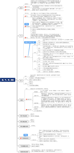 中医学基础-3.精、气、血、津液思维导图