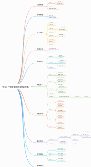 学车APP开发编程框架思维导图