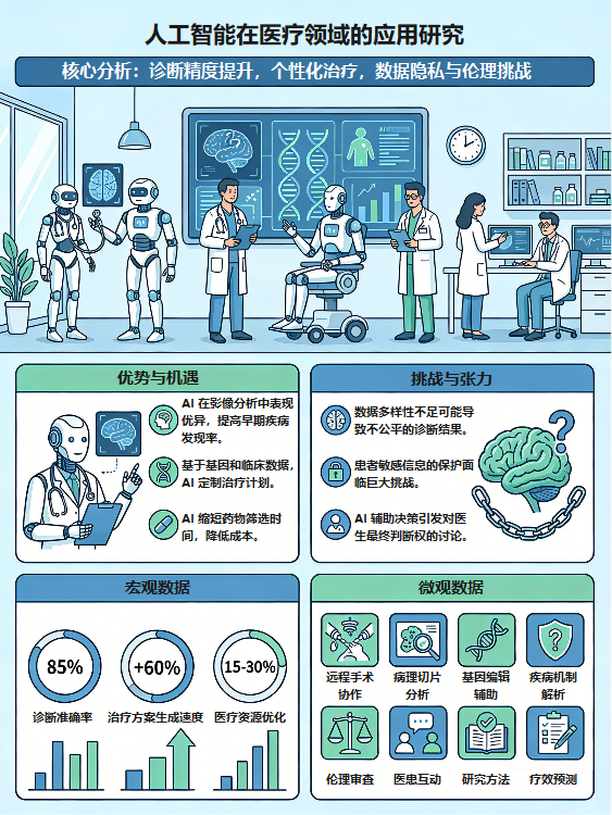 人工智能在医疗领域应用研究：优势、挑战与数据解析海报