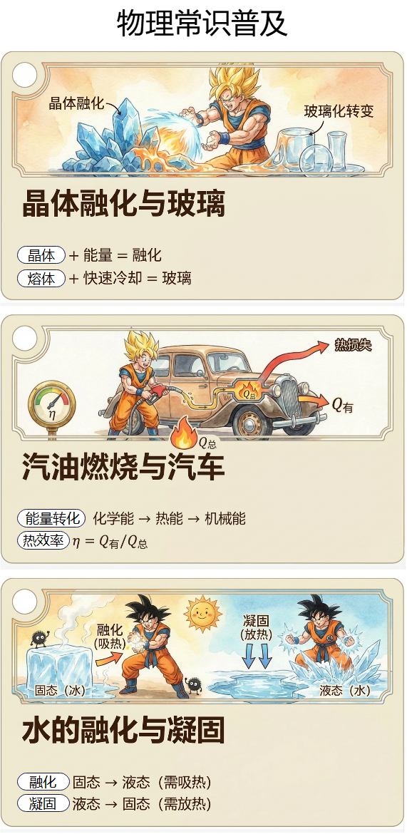 趣味物理常识科普：晶体、汽油、水的奇妙变化