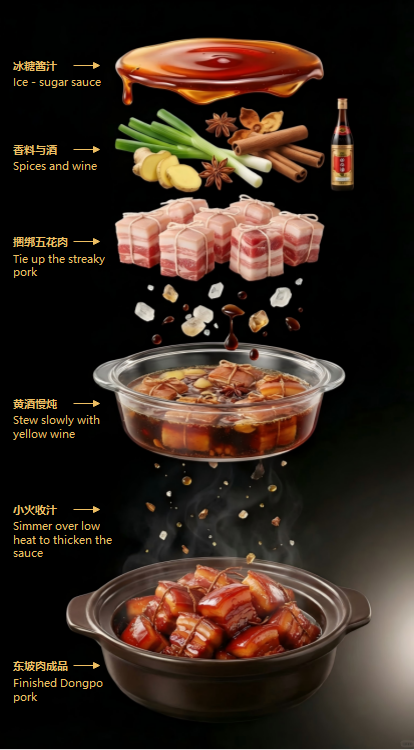 东坡肉制作全流程揭秘海报