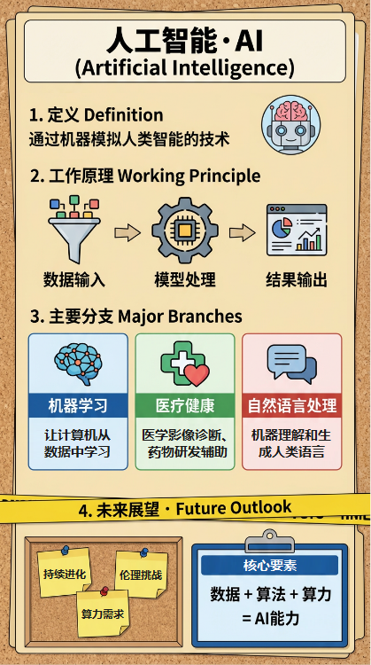 人工智能知识科普图