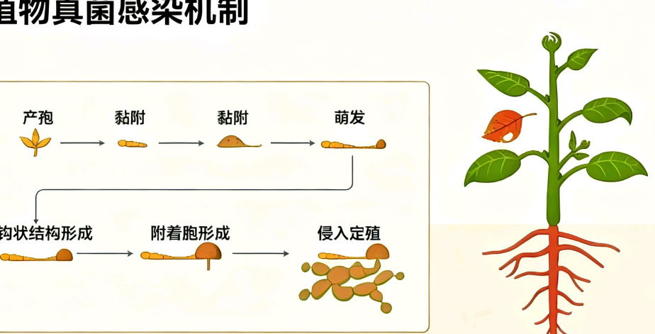 植物真菌感染机制图