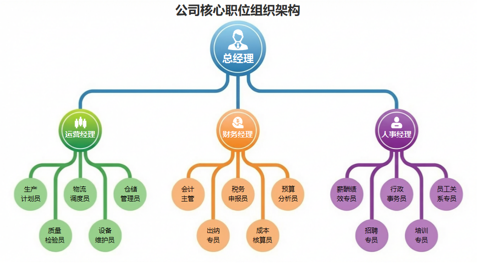 公司核心职位组织架构图