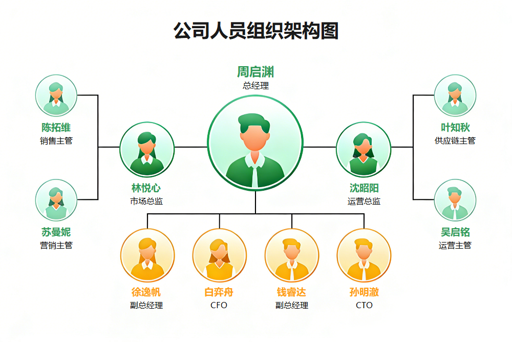 公司人员组织架构图