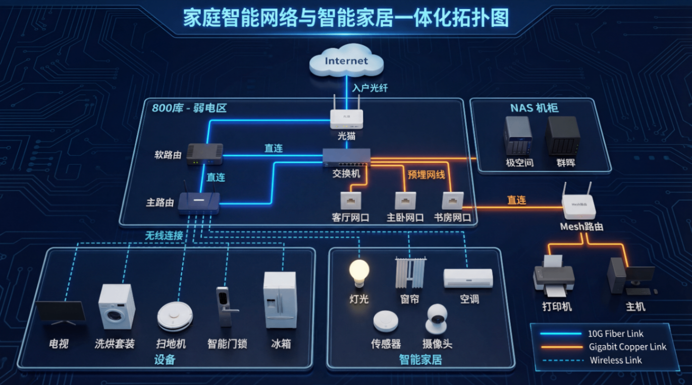 家庭智能网络拓扑图