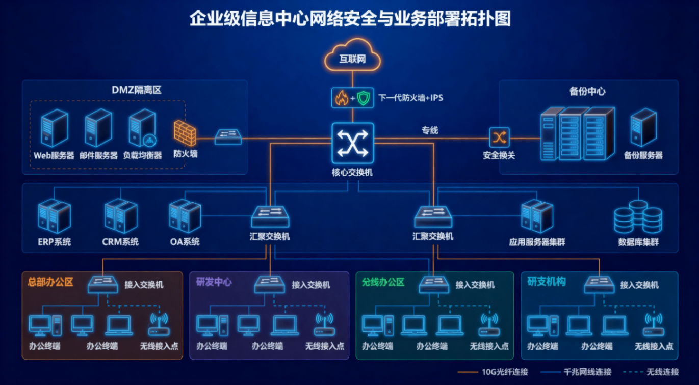 企业信息中心网络拓扑图