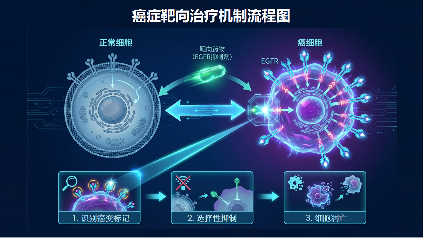 癌症靶向治疗机制流程图