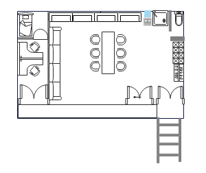 二楼办公区和休息室平面图