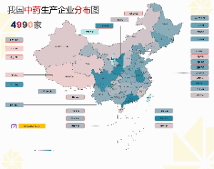 我国中药生产企业分布图