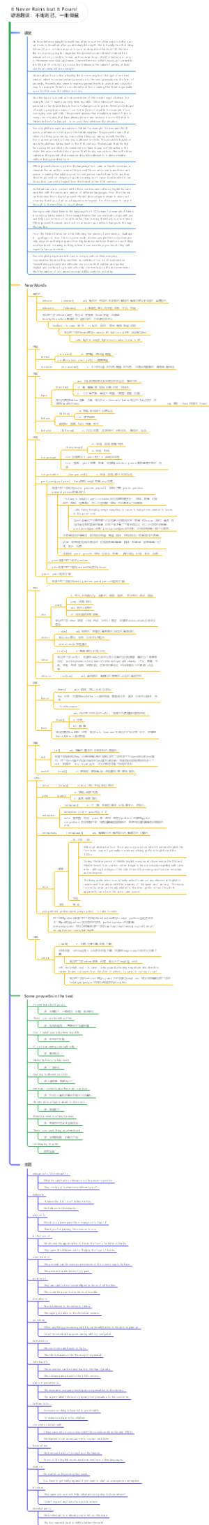 第二十一课下It Never Rains but It Pours!谚