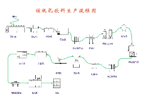 核桃乳饮料生产流程图