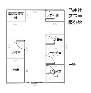 马南社区卫生服务站平面图