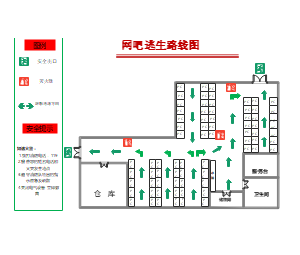 网吧逃生路线图