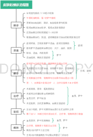 皮肤科接诊流程图