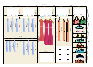 衣柜内部规划平面图