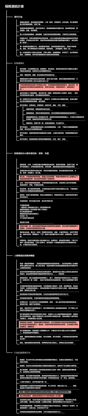 极限潜能计划思维导图