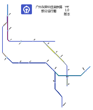 广州-深圳往来铁路部分运行图 ver1.0版本