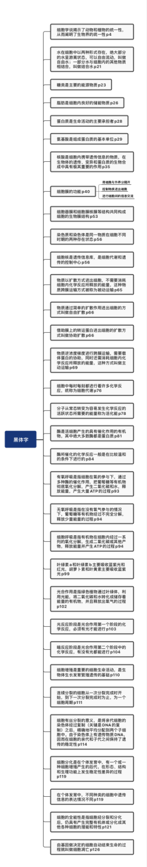 生物必修一黑体字部分