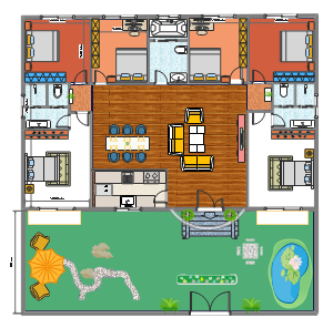 家庭小院平面图