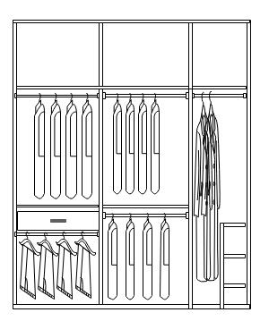 衣柜设计立面图