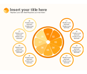 橙系循环图圆图模板