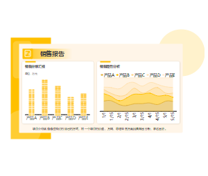 销售业绩报告PPT单页