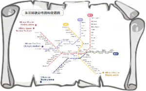 2026年米兰冬奥会场馆分布图和米兰地铁交通图