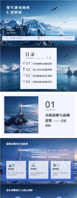 现代商务汇报PPT模板