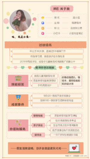 自我介绍模板，个人说明书