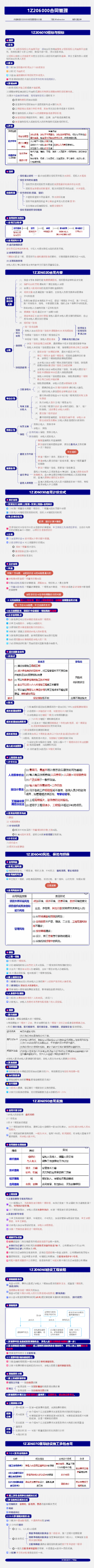 1Z206000合同管理